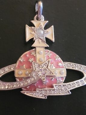 Vivienne Westwood  Pink Enamel Orb Pendant